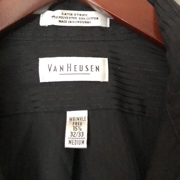 Van Heiden M Black Button Up dress shirt - Picture 3 of 7